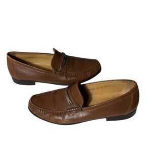 BRUNO MAGLI MADE IN ITALY DRESS LOAFERS SHOES Men’s  SZ 10 BROWN
